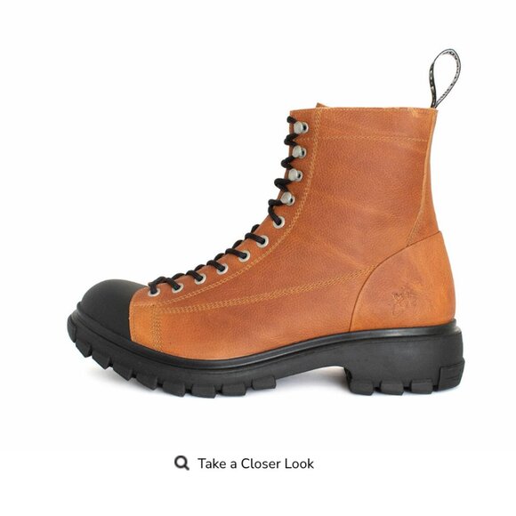 John Fluevog Sreda Lace-Up Hiker Boots - Brown/Black - Mens 11 (Fits like 10.5) - Picture 2 of 7